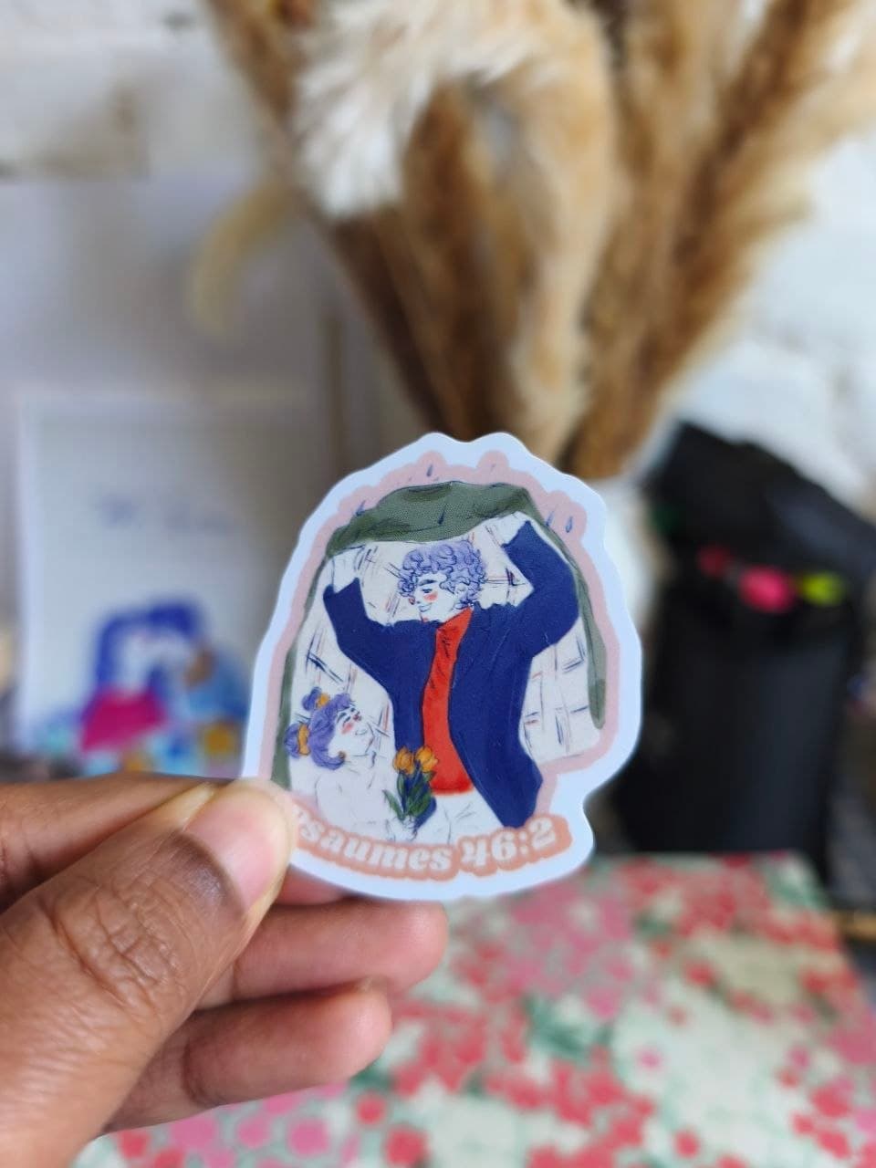 Stickers vinyles imperméables - Psaumes 46:2