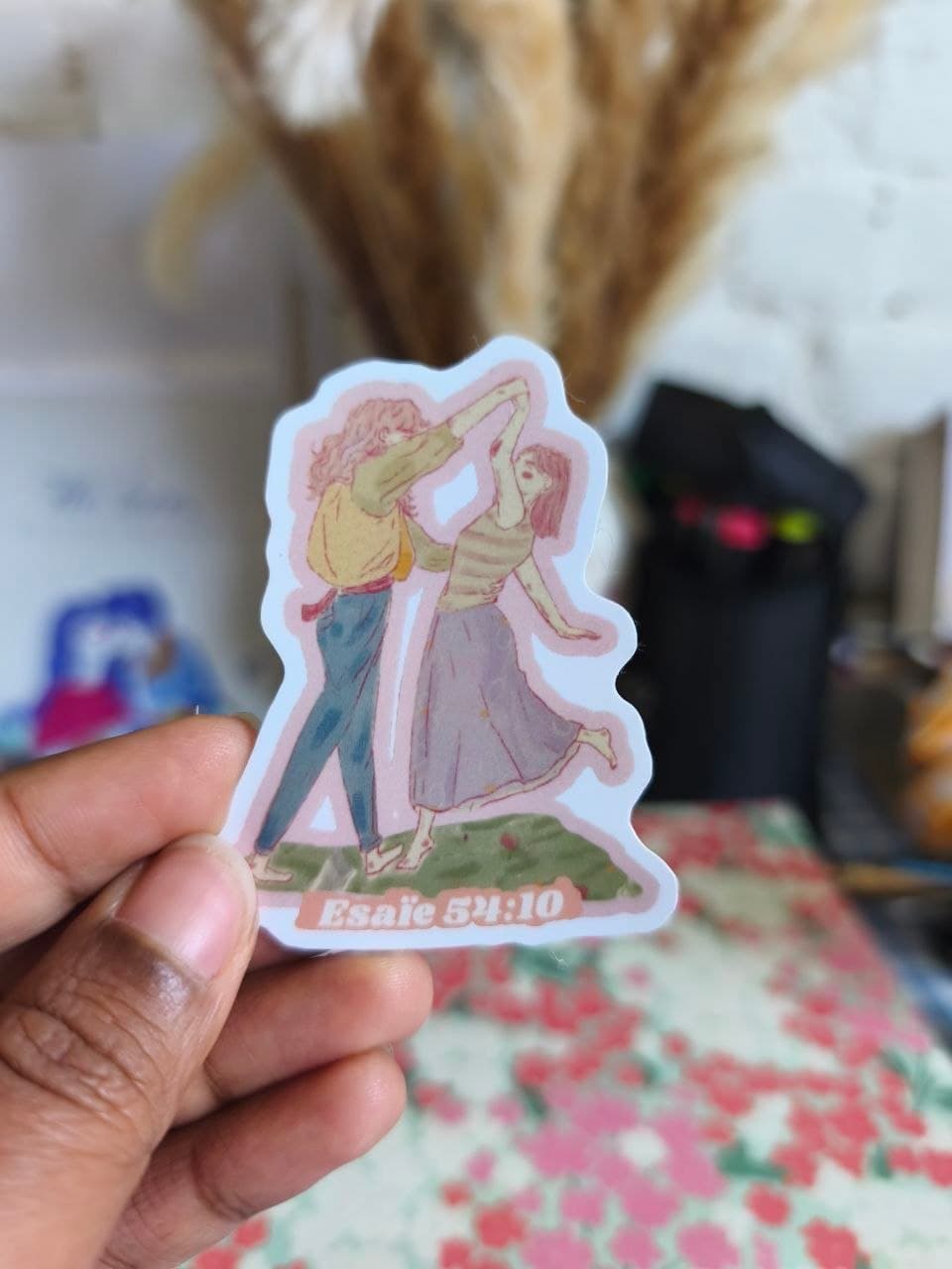 Stickers vinyles imperméables – Esaïe 54:10